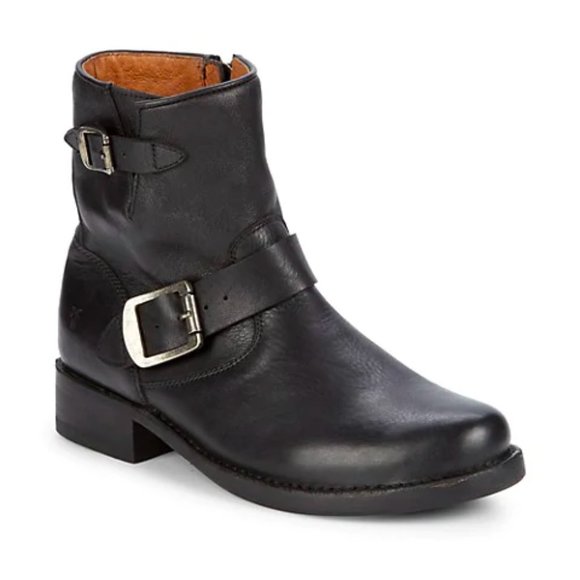 Frye Vicky 6" 70541 Leather Zipper Engineer Boots - Picture 1 of 7